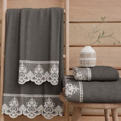 PETTI Artigiani Italiani Asciugamani Bagno in 100% Spugna di Cotone, Set Asciugamani 1+1, 2 Pezzi 1 Asciugamano Viso e 1 Asciugamano Mani, Grigio Scuro PETTI Artigiani Italiani Asciugamani Bagno in 100% Spugna di Cotone, Set Asciugamani 1+1, 2 Pezzi 1 Asciugamano Viso e 1 Asciugamano Mani, Grigio Scuro