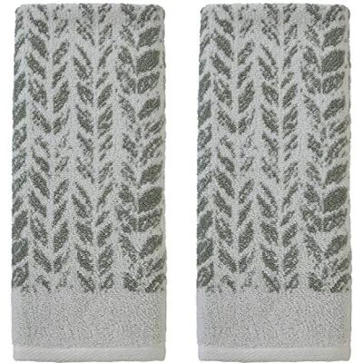 SKL Home Asciugamani (confezione da 2), Cotone, Salvia, 16x26 SKL Home Asciugamani (confezione da 2), Cotone, Salvia, 16x26