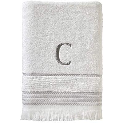 SKL Home Asciugamano da bagno, C, cotone, bianco, 28x54 SKL Home Asciugamano da bagno, C, cotone, bianco, 28x54