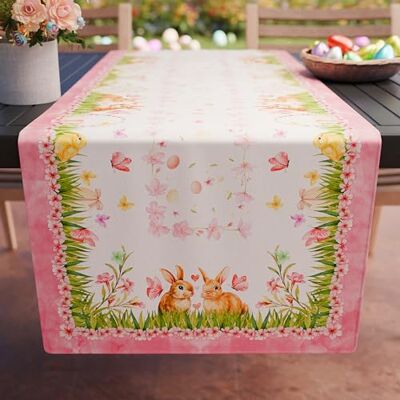 PETTI Artigiani Italiani Accessori Tessili da Cucina, Runner da Tavolo Elegante di Pasqua 40x140 cm in Microfibra, Tovaglia Tavola in Stampa Digitale Flora, 100% Made in Italy PETTI Artigiani Italiani Accessori Tessili da Cucina, Runner da Tavolo Elegante di Pasqua 40x140 cm in Microfibra, Tovaglia Tavola in Stampa Digitale Flora, 100% Made in Italy