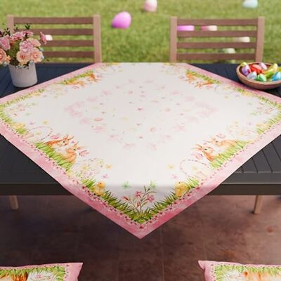 PETTI Artigiani Italiani Accessori Tessili da Cucina, Centrotavola Pasqua Moderno 90x90 cm in Microfibra, Tovaglia Centro Tavola Elegante in Stampa Digitale Flora, 100% Made in Italy PETTI Artigiani Italiani Accessori Tessili da Cucina, Centrotavola Pasqua Moderno 90x90 cm in Microfibra, Tovaglia Centro Tavola Elegante in Stampa Digitale Flora, 100% Made in Italy