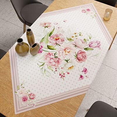 PETTI Artigiani Italiani Accessori Tessili da Cucina, Centrotavola Moderno 90x90 cm in Microfibra, Tovaglia Centro Tavola Elegante in Stampa Digitale Pois Cipria, 100% Made in Italy PETTI Artigiani Italiani Accessori Tessili da Cucina, Centrotavola Moderno 90x90 cm in Microfibra, Tovaglia Centro Tavola Elegante in Stampa Digitale Pois Cipria, 100% Made in Italy
