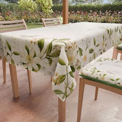 PETTI Artigiani Italiani Tovaglia Antimacchia Quadrata 140x140 Copritavolo Cucina Disegno Floral X4 Posti (140x140 cm) 100% Made in Italy PETTI Artigiani Italiani Tovaglia Antimacchia Quadrata 140x140 Copritavolo Cucina Disegno Floral X4 Posti (140x140 cm) 100% Made in Italy