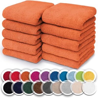 NatureMark Set da 10 panni in spugna per viso e mani – 100% cotone, morbidi e assorbenti – 30×30 cm, Terracotta NatureMark Set da 10 panni in spugna per viso e mani – 100% cotone, morbidi e assorbenti – 30×30 cm, Terracotta