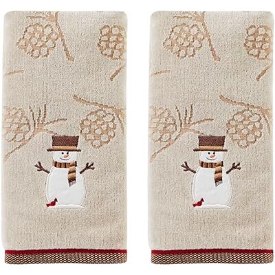 SKL Home Woodcut Asciugamano con pupazzo di neve SKL Home Woodcut Asciugamano con pupazzo di neve