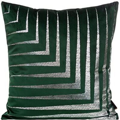 Eurofirany Elegante federa per cuscino in velluto con stampa, 45 x 45 cm, federa per cuscino in velluto morbido per cuscino da divano, design oro, argento, libellula, ape, bombo, foglie di loto Eurofirany Elegante federa per cuscino in velluto con stampa, 45 x 45 cm, federa per cuscino in velluto morbido per cuscino da divano, design oro, argento, libellula, ape, bombo, foglie di loto