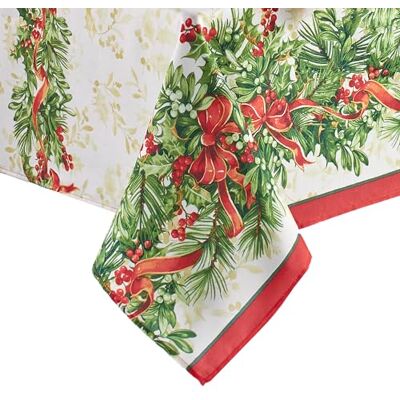 Elrene Home Fashions Set di tovaglioli, motivo: agrifoglio, Multicolore, 60" x 144" (Tablecloth) Elrene Home Fashions Set di tovaglioli, motivo: agrifoglio, Multicolore, 60" x 144" (Tablecloth)