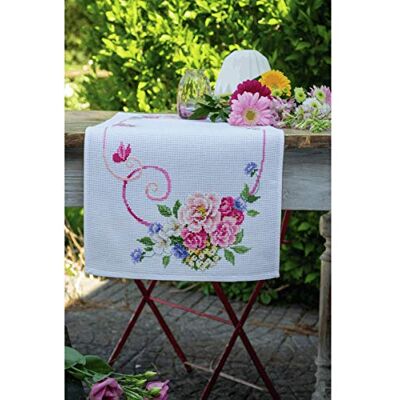 Vervaco Runner da tavola a punto croce, multicolore, 32 x 84 cm Vervaco Runner da tavola a punto croce, multicolore, 32 x 84 cm