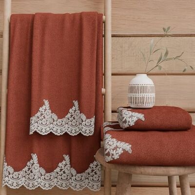PETTI Artigiani Italiani Asciugamani Bagno in 100% Spugna di Cotone, Set Asciugamani 1+1, 2 Pezzi 1 Asciugamano Viso e 1 Asciugamano Mani, Terra Cotta PETTI Artigiani Italiani Asciugamani Bagno in 100% Spugna di Cotone, Set Asciugamani 1+1, 2 Pezzi 1 Asciugamano Viso e 1 Asciugamano Mani, Terra Cotta