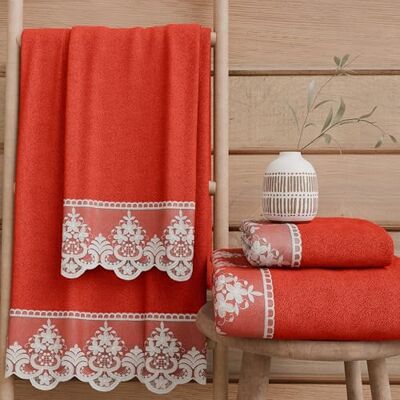 PETTI Artigiani Italiani Asciugamani Bagno in 100% Spugna di Cotone, Set Asciugamani 1+1, 2 Pezzi 1 Asciugamano Viso e 1 Asciugamano Mani, Rosso PETTI Artigiani Italiani Asciugamani Bagno in 100% Spugna di Cotone, Set Asciugamani 1+1, 2 Pezzi 1 Asciugamano Viso e 1 Asciugamano Mani, Rosso
