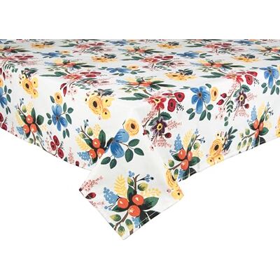 Excelsa Fiori Frida Tovaglia Rettangolare, 70% Cotone e 30% Poliestere, Cm. 140 x 240, Decoro Floreale Excelsa Fiori Frida Tovaglia Rettangolare, 70% Cotone e 30% Poliestere, Cm. 140 x 240, Decoro Floreale