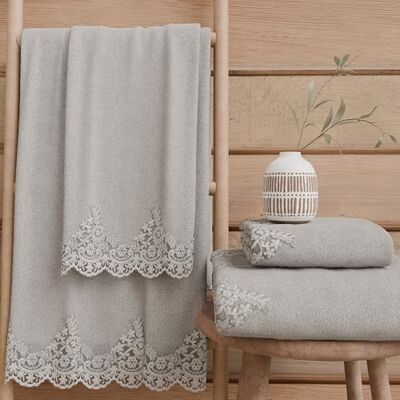 PETTI Artigiani Italiani Asciugamani Bagno in 100% Spugna di Cotone, Set Asciugamani 1+1, 2 Pezzi 1 Asciugamano Viso e 1 Asciugamano Mani, Grigio Chiaro PETTI Artigiani Italiani Asciugamani Bagno in 100% Spugna di Cotone, Set Asciugamani 1+1, 2 Pezzi 1 Asciugamano Viso e 1 Asciugamano Mani, Grigio Chiaro