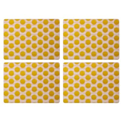 Creative Spot Print Set di 4 tovagliette grandi premium, resistenti al calore, antiscivolo, antimacchia, con retro in sughero, facili da pulire Creative Spot Print Set di 4 tovagliette grandi premium, resistenti al calore, antiscivolo, antimacchia, con retro in sughero, facili da pulire