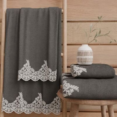 PETTI Artigiani Italiani Asciugamani Bagno in 100% Spugna di Cotone, Set Asciugamani 1+1, 2 Pezzi 1 Asciugamano Viso e 1 Asciugamano Mani, Grigio Scuro PETTI Artigiani Italiani Asciugamani Bagno in 100% Spugna di Cotone, Set Asciugamani 1+1, 2 Pezzi 1 Asciugamano Viso e 1 Asciugamano Mani, Grigio Scuro