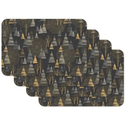 Venilia tovagliette Alberi D'oro, per sala da pranzo, sottobicchieri, Natale, decorazione da tavolo, lavabile, per alimenti, 45 x 30 cm, 4 pezzi Venilia tovagliette Alberi D'oro, per sala da pranzo, sottobicchieri, Natale, decorazione da tavolo, lavabile, per alimenti, 45 x 30 cm, 4 pezzi