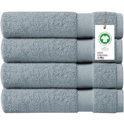 Delara Asciugamani in 100% cotone biologico, 650 g/m², asciugamano da bagno ad asciugatura rapida, confezione da 4, certificato GOTS, certificato Oeko-Tex Green, asciugamano da bagno in cotone Delara Asciugamani in 100% cotone biologico, 650 g/m², asciugamano da bagno ad asciugatura rapida, confezione da 4, certificato GOTS, certificato Oeko-Tex Green, asciugamano da bagno in cotone