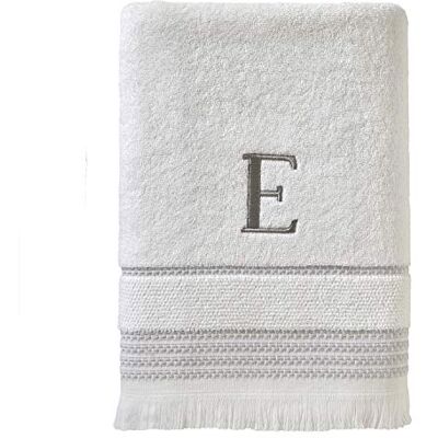 SKL Home Asciugamano da bagno, E, cotone, bianco, 28x54 SKL Home Asciugamano da bagno, E, cotone, bianco, 28x54