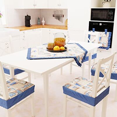 PETTI Artigiani Italiani Centrotavola, Centrotavola Moderno, Centrotavola Cucina e Soggiorno, 1pz Centrotavola in Cotone 90x90 cm Lidia Blu 100% Made in Italy PETTI Artigiani Italiani Centrotavola, Centrotavola Moderno, Centrotavola Cucina e Soggiorno, 1pz Centrotavola in Cotone 90x90 cm Lidia Blu 100% Made in Italy