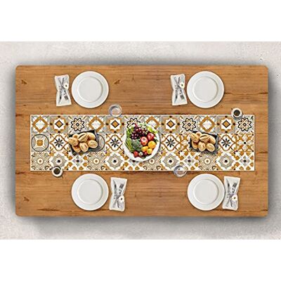 Vilber , Runner da tavolo in vinile (38,5 x 155 cm), antimacchia, antiscivolo e resistente al calore, combinabile con tovagliette e tappeti. Kollar 04 Vilber , Runner da tavolo in vinile (38,5 x 155 cm), antimacchia, antiscivolo e resistente al calore, combinabile con tovagliette e tappeti. Kollar 04