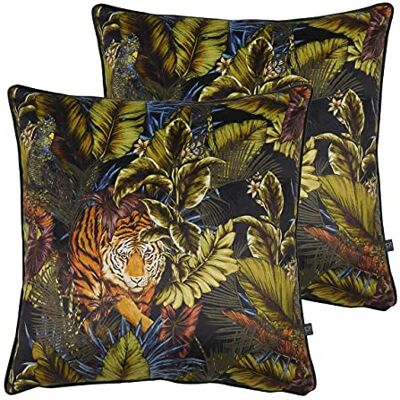 Cuscini Bengal Tiger di Prestigious Textiles - Confezione da due - 55x55cm - Multicolore Cuscini Bengal Tiger di Prestigious Textiles - Confezione da due - 55x55cm - Multicolore