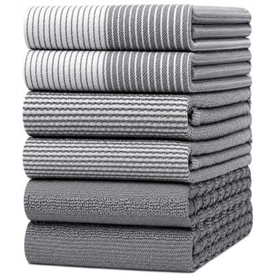 Bumble Towels Set di asciugamani da cucina di alta qualità, grandi asciugamani da cucina in cotone, asciugamano piatto e in spugna, set di strofinacci altamente assorbenti con passante per appendere, 50,8 x 71,1 cm Bumble Towels Set di asciugamani da cucina di alta qualità, grandi asciugamani da cucina in cotone, asciugamano piatto e in spugna, set di strofinacci altamente assorbenti con passante per appendere, 50,8 x 71,1 cm