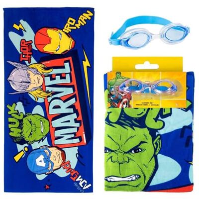 CERDÁ LIFE'S LITTLE MOMENTS Asciugamano Set Occhiali Nuoto Avengers Bambino e Ragazza Asciugamano per Bambini Morbido e Occhiali Piscina Antivafo, Kit Nuoto Bambini per Spiaggia, Piscina ed Estate CERDÁ LIFE'S LITTLE MOMENTS Asciugamano Set Occhiali Nuoto Avengers Bambino e Ragazza Asciugamano per Bambini Morbido e Occhiali Piscina Antivafo, Kit Nuoto Bambini per Spiaggia, Piscina ed Estate