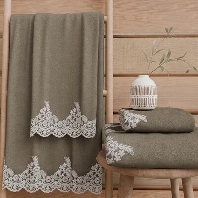 PETTI Artigiani Italiani Asciugamani Bagno in 100% Spugna di Cotone, Set Asciugamani 1+1, 2 Pezzi 1 Asciugamano Viso e 1 Asciugamano Mani, Fango PETTI Artigiani Italiani Asciugamani Bagno in 100% Spugna di Cotone, Set Asciugamani 1+1, 2 Pezzi 1 Asciugamano Viso e 1 Asciugamano Mani, Fango