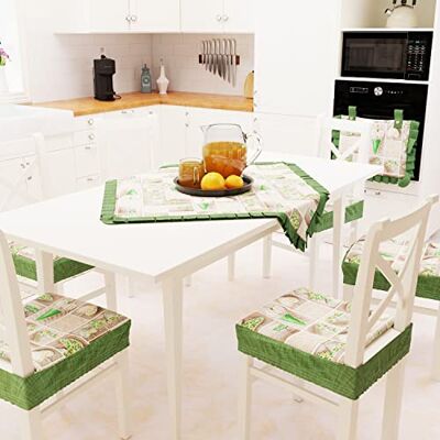 PETTI Artigiani Italiani Centrotavola, Centrotavola Moderno, Centrotavola Cucina e Soggiorno, 1pz Centrotavola in Cotone 90x90 cm Lidia Verde 100% Made in Italy PETTI Artigiani Italiani Centrotavola, Centrotavola Moderno, Centrotavola Cucina e Soggiorno, 1pz Centrotavola in Cotone 90x90 cm Lidia Verde 100% Made in Italy