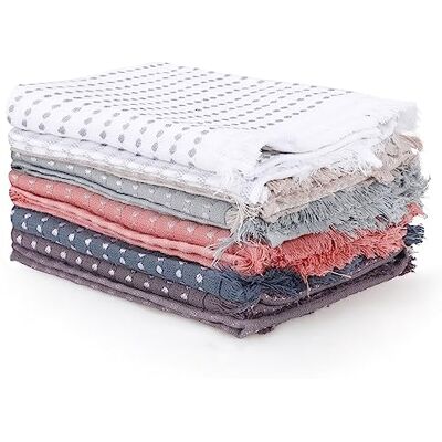 WELLHOME - 6pc - Multicolor - 100% cotone - Lavette WELLHOME - 6pc - Multicolor - 100% cotone - Lavette