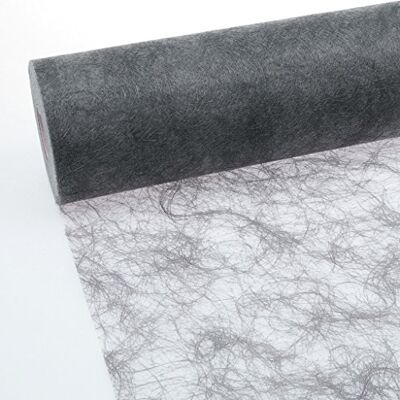 Deko AS GmbH Runner da tavola in Sizoflor (Tessuto Non Tessuto), Colore Grigio Scuro, Larghezza 30 cm, Rotolo da 25 Metri, Articolo Numero Deko AS GmbH Runner da tavola in Sizoflor (Tessuto Non Tessuto), Colore Grigio Scuro, Larghezza 30 cm, Rotolo da 25 Metri, Articolo Numero