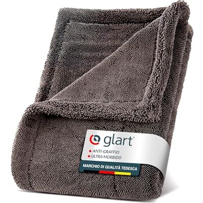 Glart 44TW6 asciugamano auto XXL 60x40 cm, microfibra grigia, senza graffi Glart 44TW6 asciugamano auto XXL 60x40 cm, microfibra grigia, senza graffi