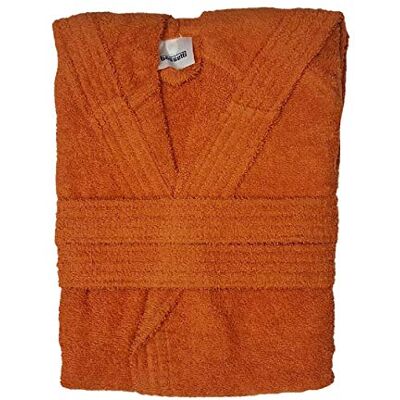 Bassetti Time Accappatoio Spugna con Cappuccio Uomo Donna da 360 gr/mq, Arancione, M Bassetti Time Accappatoio Spugna con Cappuccio Uomo Donna da 360 gr/mq, Arancione, M