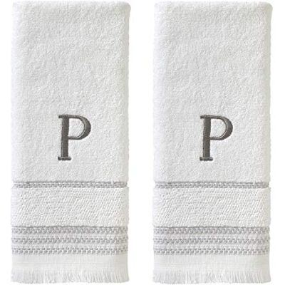 SKL Home Set di asciugamani, P, Cotone, Bianco, 16x26 SKL Home Set di asciugamani, P, Cotone, Bianco, 16x26