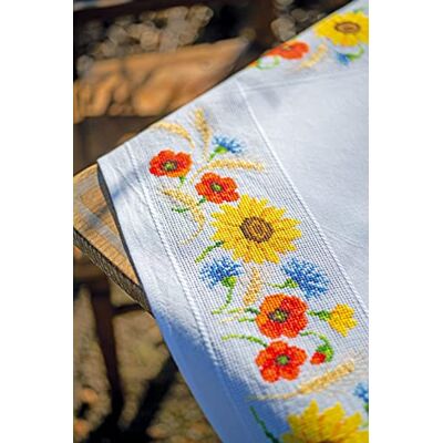 Vervaco Tovaglia Punto Croce Con Tela Aida FIORI DI CAMPO Biancheria Da Tavola Set Fai Da Te Creativo Punto Croce Contato Kit ca. 80 x 80 cm Hobby Creativi Adulti Casa Decor Cross Stitch Embroidery Vervaco Tovaglia Punto Croce Con Tela Aida FIORI DI CAMPO Biancheria Da Tavola Set Fai Da Te Creativo Punto Croce Contato Kit ca. 80 x 80 cm Hobby Creativi Adulti Casa Decor Cross Stitch Embroidery