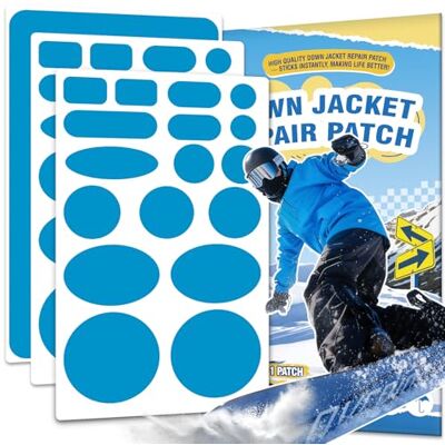OAZ Toppe Adesive per Piumini Blu Mare, 35 Pezzi Toppe Adesive per Tessuti, Toppa per Giubbotti, Toppa Riparatori Impermeabili In Nylon, Patch Adesivi per Tessuti, Zaini, Sacchi a Pelo, Tende OAZ Toppe Adesive per Piumini Blu Mare, 35 Pezzi Toppe Adesive per Tessuti, Toppa per Giubbotti, Toppa Riparatori Impermeabili In Nylon, Patch Adesivi per Tessuti, Zaini, Sacchi a Pelo, Tende