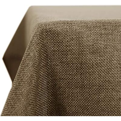 Deconovo Tovaglia Rettangolare in Finto Lino per Casa e Cucina, Tovaglia Elegante per Picnic, 140x240 CM, Taupe, 1 Pezzo Deconovo Tovaglia Rettangolare in Finto Lino per Casa e Cucina, Tovaglia Elegante per Picnic, 140x240 CM, Taupe, 1 Pezzo