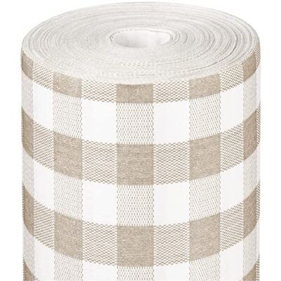 Garcia de Pou Tovaglia 'Like Linen Vichy' 70 G/M2 1,20 x 25 M Taupe Spunlace Garcia de Pou Tovaglia 'Like Linen Vichy' 70 G/M2 1,20 x 25 M Taupe Spunlace