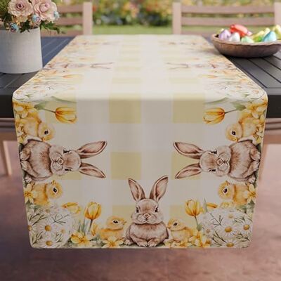 PETTI Artigiani Italiani Accessori Tessili da Cucina, Runner da Tavolo Elegante di Pasqua 40x140 cm in Microfibra, Tovaglia Tavola in Stampa Digitale, 26 30, 100% Made in Italy PETTI Artigiani Italiani Accessori Tessili da Cucina, Runner da Tavolo Elegante di Pasqua 40x140 cm in Microfibra, Tovaglia Tavola in Stampa Digitale, 26 30, 100% Made in Italy