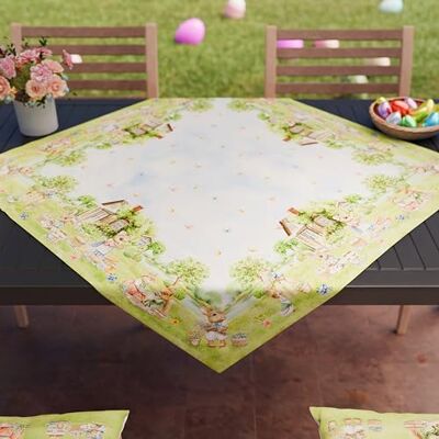 PETTI Artigiani Italiani Accessori Tessili da Cucina, Centrotavola Pasqua Moderno 90x90 cm in Microfibra, Tovaglia Centro Tavola Elegante in Stampa Digitale Picnic, 100% Made in Italy PETTI Artigiani Italiani Accessori Tessili da Cucina, Centrotavola Pasqua Moderno 90x90 cm in Microfibra, Tovaglia Centro Tavola Elegante in Stampa Digitale Picnic, 100% Made in Italy