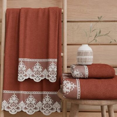 PETTI Artigiani Italiani Asciugamani Bagno in 100% Spugna di Cotone, Set Asciugamani 1+1, 2 Pezzi 1 Asciugamano Viso e 1 Asciugamano Mani, Terra Cotta PETTI Artigiani Italiani Asciugamani Bagno in 100% Spugna di Cotone, Set Asciugamani 1+1, 2 Pezzi 1 Asciugamano Viso e 1 Asciugamano Mani, Terra Cotta