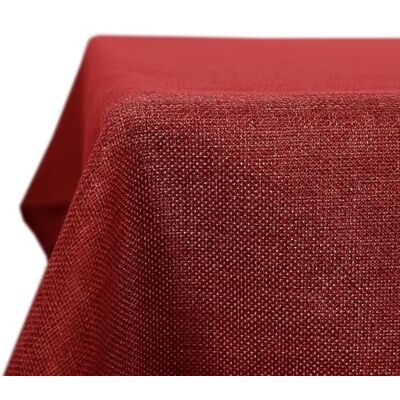 Deconovo Tovaglia Rettangolare in Finto Lino 150x240 cm Elegante e Decorativa per Sala da Pranzo e Feste Rosso, 1 Pezzo Deconovo Tovaglia Rettangolare in Finto Lino 150x240 cm Elegante e Decorativa per Sala da Pranzo e Feste Rosso, 1 Pezzo