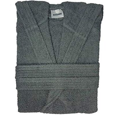 Bassetti Time Accappatoio Spugna con Cappuccio Uomo Donna da 360 gr/mq, Grigio, XXL Bassetti Time Accappatoio Spugna con Cappuccio Uomo Donna da 360 gr/mq, Grigio, XXL