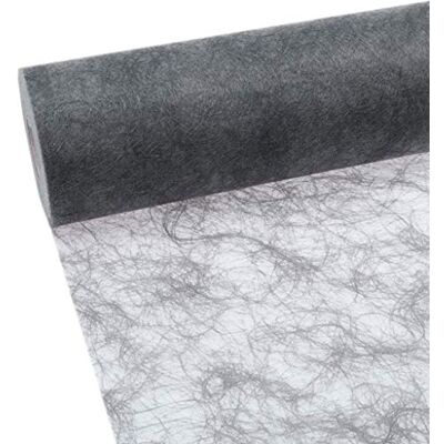 Deko AS GmbH Sizoflor Nastro da Tavolo, Grigio Scuro, 20 cm, Rotolo da 25 m Deko AS GmbH Sizoflor Nastro da Tavolo, Grigio Scuro, 20 cm, Rotolo da 25 m