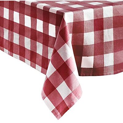 Elrene Home Fashions Farmhouse Living Buffalo tovaglia a quadri, 132,1 x 177,8 cm, rosso/bianco Elrene Home Fashions Farmhouse Living Buffalo tovaglia a quadri, 132,1 x 177,8 cm, rosso/bianco