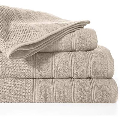 Eurofirany Design91 Asciugamano in Spugna, Beige, 100% Cotone, 50 x 90 cm Eurofirany Design91 Asciugamano in Spugna, Beige, 100% Cotone, 50 x 90 cm