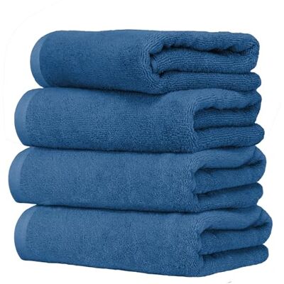 Ruggeri Set 4 Pezzi Asciugamani Bagno Ospiti, 40x50 cm, Cotone, Blu Ruggeri Set 4 Pezzi Asciugamani Bagno Ospiti, 40x50 cm, Cotone, Blu