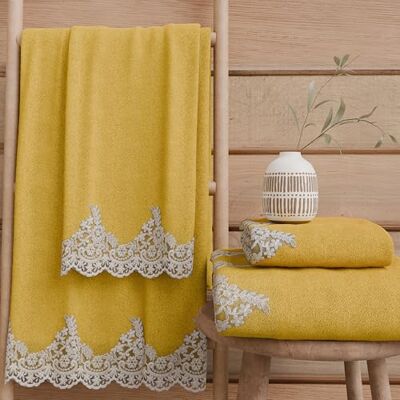 PETTI Artigiani Italiani Asciugamani Bagno in 100% Spugna di Cotone, Set Asciugamani 1+1, 2 Pezzi 1 Asciugamano Viso e 1 Asciugamano Mani, Giallo PETTI Artigiani Italiani Asciugamani Bagno in 100% Spugna di Cotone, Set Asciugamani 1+1, 2 Pezzi 1 Asciugamano Viso e 1 Asciugamano Mani, Giallo