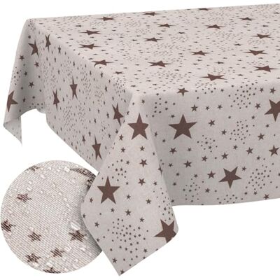 ANRO Tovaglia in tessuto, lavabile, tovaglia in cotone, poliestere, motivo stelle, 100 x 140 cm, per interni ed esterni ANRO Tovaglia in tessuto, lavabile, tovaglia in cotone, poliestere, motivo stelle, 100 x 140 cm, per interni ed esterni