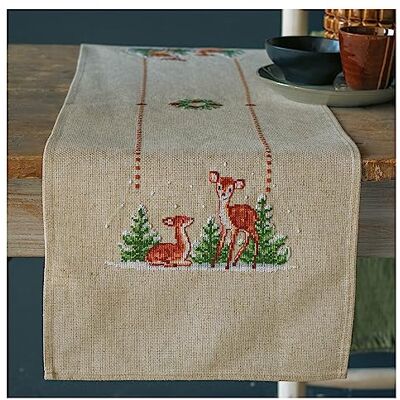 Vervaco Centrotavola Punto Croce Con Tela Aida CERVO Biancheria Da Tavola Set Fai Da Te Creativo Punto Croce Contato Kit 29 x 102 cm Hobby Creativi Adulti Casa Decor Cross Stitch Runner Vervaco Centrotavola Punto Croce Con Tela Aida CERVO Biancheria Da Tavola Set Fai Da Te Creativo Punto Croce Contato Kit 29 x 102 cm Hobby Creativi Adulti Casa Decor Cross Stitch Runner