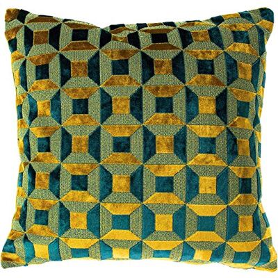 Fodera per Cuscino in Jacquard di Velluto Empire Teal di Paoletti - Taglia Unica Fodera per Cuscino in Jacquard di Velluto Empire Teal di Paoletti - Taglia Unica